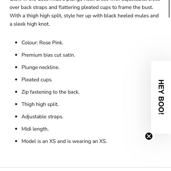 Babyboo CECE MIDI DRESS - ROSE PINK Size Small - Picture 3 of 4